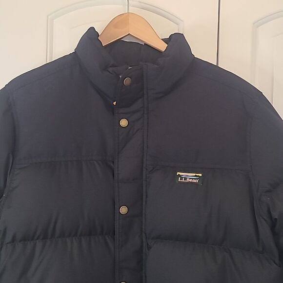L.L.Bean Mountain Classic Water Repellant Down Puffer Jacket Black Size L - Picture 3 of 14